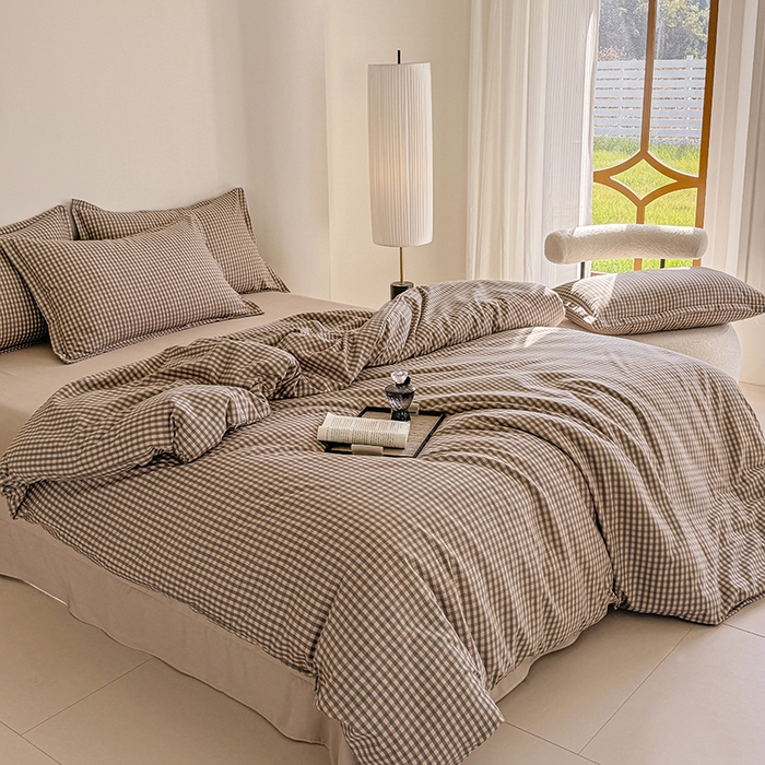 91家纺网 家纺一手货源 找家纺 壹号库 2025秋冬新款针织双层纱小清新印花四件套（专版花型） 罗格先生