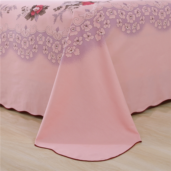 91家纺网 家纺一手货源 找家纺 居美良品 2025新款国民床单老式床单老粗布床单老上海床单-富贵牡丹花边款 富贵牡丹花边款-玉色