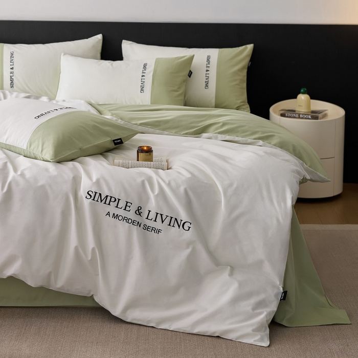 91家纺网 家纺一手货源 找家纺 （总）卡姿家纺 2025春夏新款无印水洗棉自由空间系列四件套