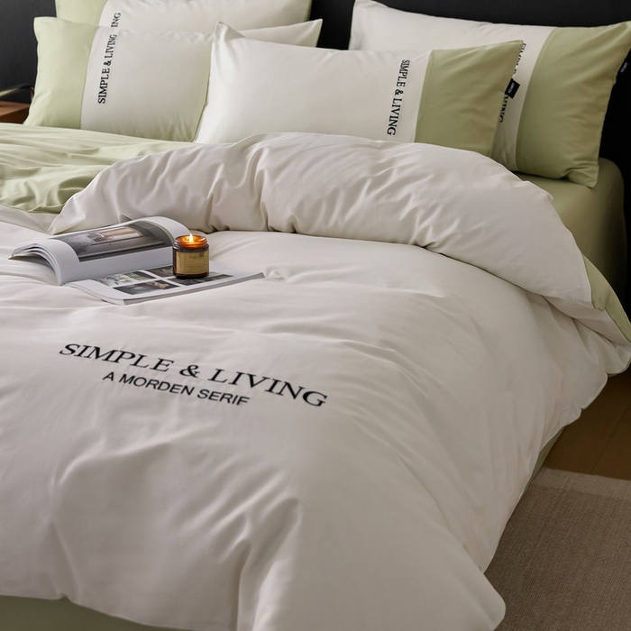 91家纺网 家纺一手货源 找家纺 （总）卡姿家纺 2025春夏新款无印水洗棉自由空间系列四件套