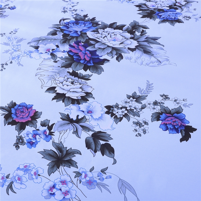 91家纺网 家纺一手货源 找家纺 居美良品 2025新款国民床单老式床单老粗布床单老上海床单-富贵牡丹花边款 富贵牡丹花边款-蓝色