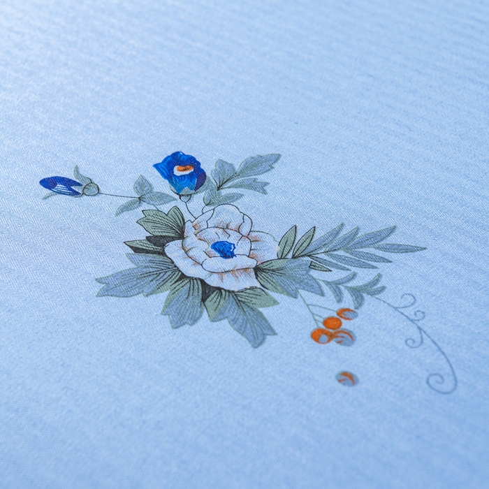 91家纺网 家纺一手货源 找家纺 居美良品 2025新款国民老上海床单 经典牡丹-蓝色