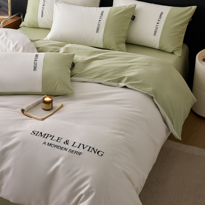 91家纺网 家纺一手货源 找家纺 （总）卡姿家纺 2025春夏新款无印水洗棉自由空间系列四件套