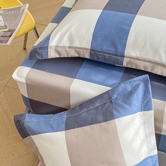 91家纺网 家纺一手货源 找家纺 恬澳家纺 2025新款森系水洗棉无印风单床笠 森系-英伦格