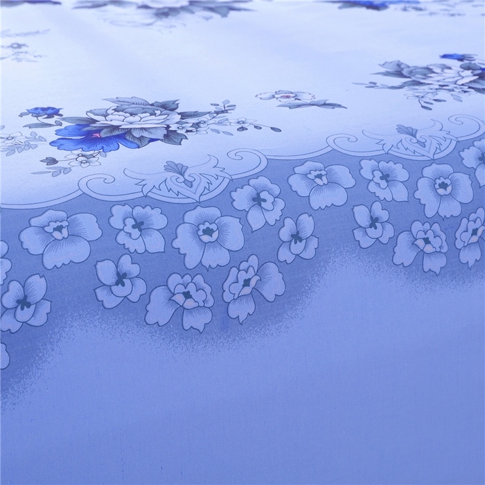 91家纺网 家纺一手货源 找家纺 居美良品 2025新款国民床单老式床单老粗布床单老上海床单-富贵牡丹花边款 富贵牡丹花边款-蓝色