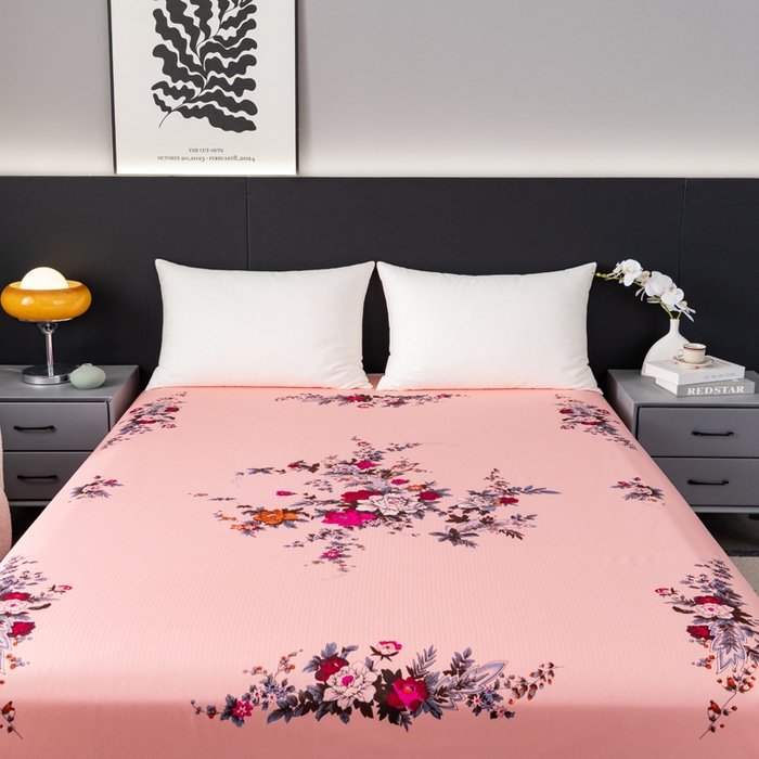 91家纺网 家纺一手货源 找家纺 居美良品 2025新款国民老上海床单 经典牡丹-玉色