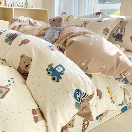 91家纺网 家纺一手货源 找家纺 （总）朵安 2025新款全棉斜纹喷气12868三件套四件套