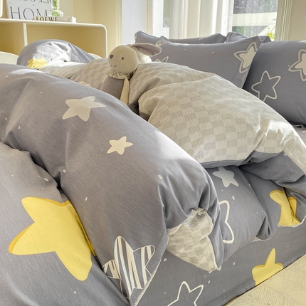 91家纺网 家纺一手货源 找家纺 （总）朵安 2025新款全棉斜纹喷气12868三件套四件套