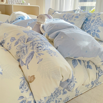 91家纺网 家纺一手货源 找家纺 （总）朵安 2025新款全棉斜纹喷气12868三件套四件套