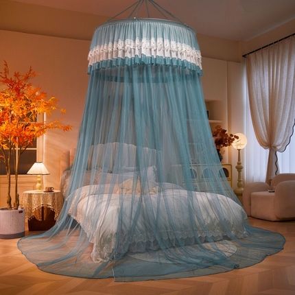 91家纺网 家纺一手货源 找家纺 （总）雪姿家纺 2025新款圆顶公主风落地蚊帐-倾城