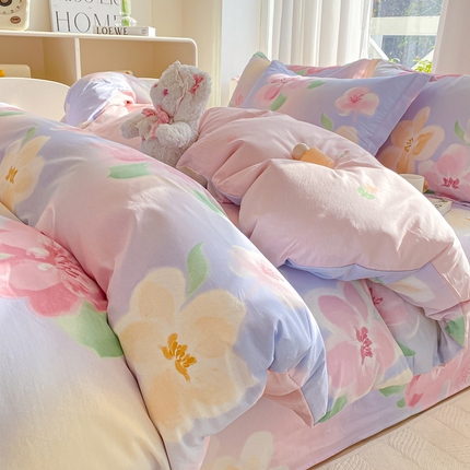 91家纺网 家纺一手货源 找家纺 （总）朵安 2025新款全棉斜纹喷气12868三件套四件套