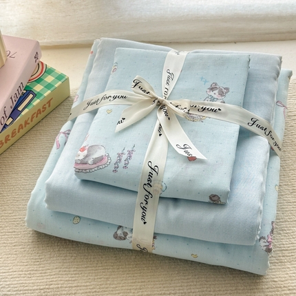 91家纺网 家纺一手货源 找家纺 （总）2025新款全棉A类双层纱四件套系列-叠拍