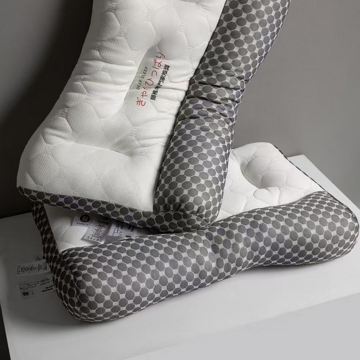 91家纺网 家纺一手货源 找家纺 （总）2025新款日式乳胶反牵引护颈枕枕头枕芯48*74cm