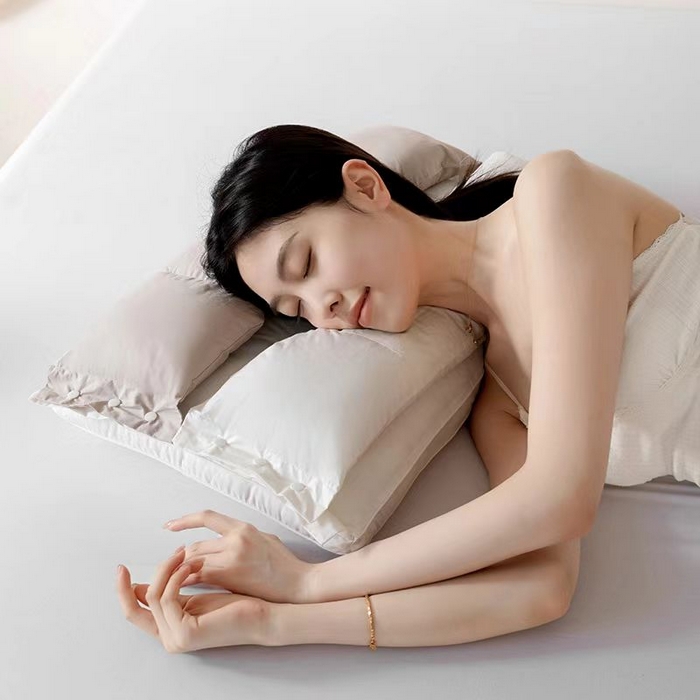 91家纺网 家纺一手货源 找家纺 （总）2025新款全棉可拆卸三拼功能枕  枕头枕芯40*60cm