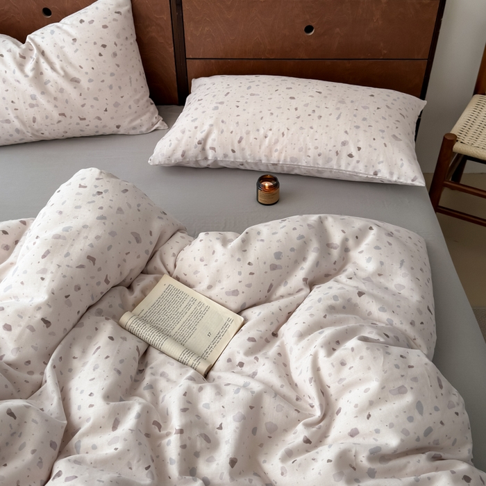 91家纺网 家纺一手货源 找家纺 2025新款全棉A类双层纱四件套系列-床拍 卢卡