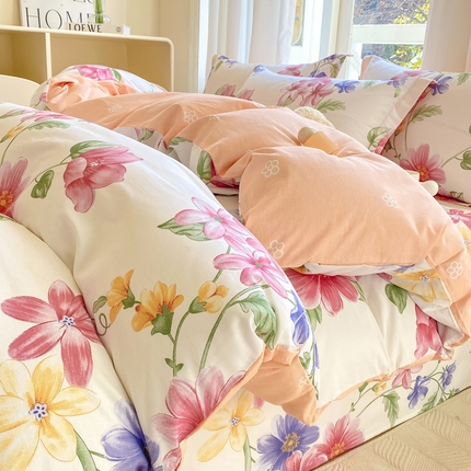 91家纺网 家纺一手货源 找家纺 （总）朵安 2025新款全棉斜纹喷气12868三件套四件套