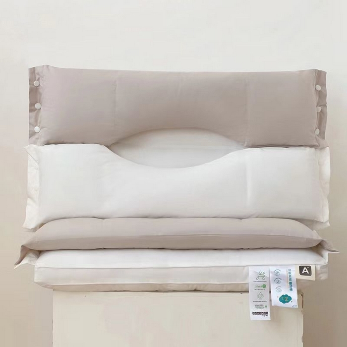 91家纺网 家纺一手货源 找家纺 （总）2025新款全棉可拆卸三拼功能枕  枕头枕芯40*60cm