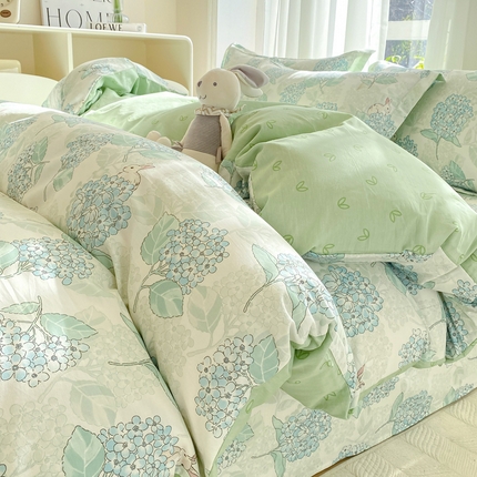 91家纺网 家纺一手货源 找家纺 （总）朵安 2025新款全棉斜纹喷气12868三件套四件套