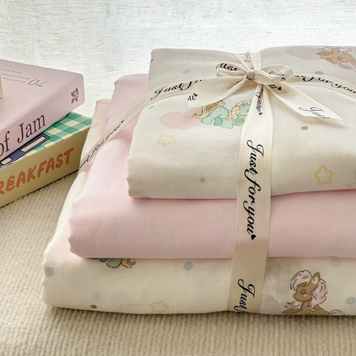 91家纺网 家纺一手货源 找家纺 2025新款全棉A类双层纱四件套系列-叠拍 小马宝莉