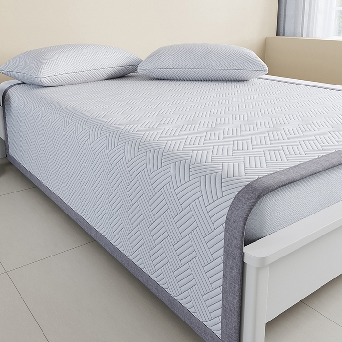 91家纺网 家纺一手货源 找家纺 野马 2025新款跨境外贸亚马逊专供PE小冰块凉席【支持跨境电商要求】提供一件代发,JIT定制需求 白色