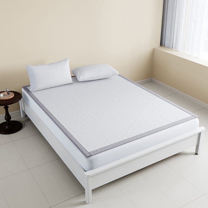 91家纺网 家纺一手货源 找家纺 野马 2025新款跨境外贸亚马逊专供PE小冰块凉席【支持跨境电商要求】提供一件代发,JIT定制需求 白色