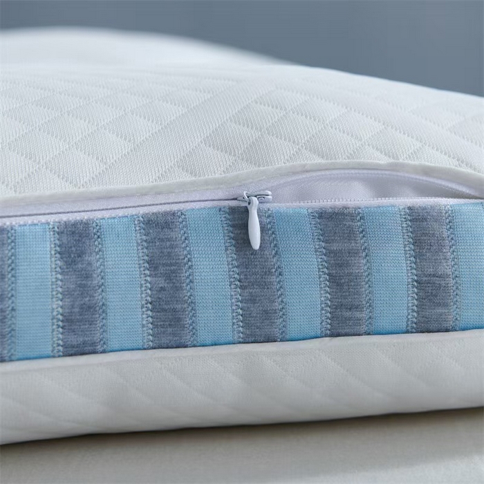 91家纺网 家纺一手货源 找家纺 （总）2025新款抗菌针织棉分区记忆spa枕  枕头枕芯66*43*6cm