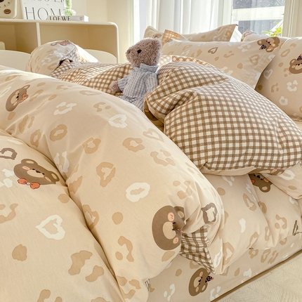 91家纺网 家纺一手货源 找家纺 （总）朵安 2025新款全棉斜纹喷气12868三件套四件套