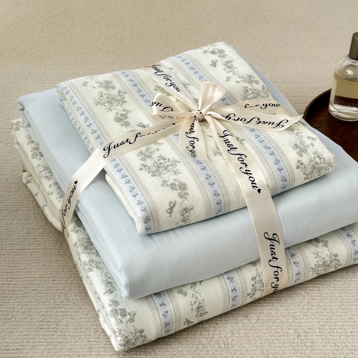 91家纺网 家纺一手货源 找家纺 （总）2025新款全棉A类双层纱四件套系列-叠拍