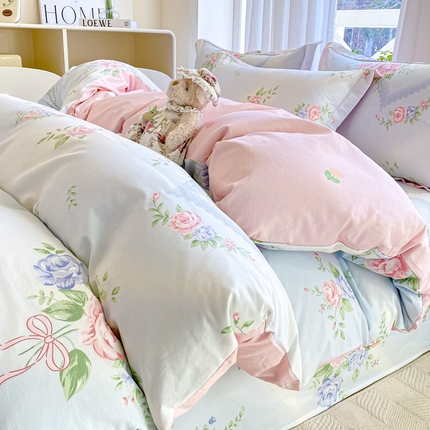 91家纺网 家纺一手货源 找家纺 （总）朵安 2025新款全棉斜纹喷气12868三件套四件套