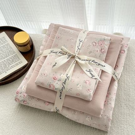 91家纺网 家纺一手货源 找家纺 （总）2025新款全棉A类双层纱四件套系列-叠拍