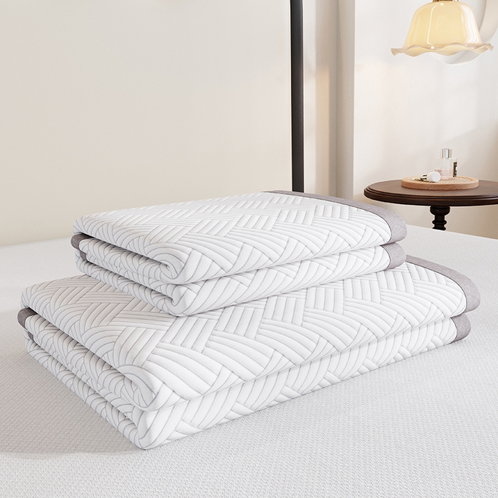 91家纺网 家纺一手货源 找家纺 野马 2025新款跨境外贸亚马逊专供PE小冰块凉席【支持跨境电商要求】提供一件代发,JIT定制需求 白色