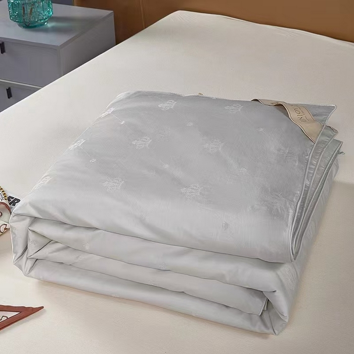 91家纺网 家纺一手货源 找家纺 缦纯家纺 2025新款皇冠桑蚕丝被手工蚕丝被春秋被冬被空调被子母被纯蚕丝被芯 皇冠灰色