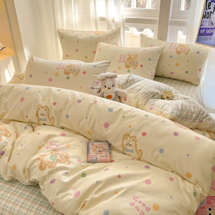 91家纺网 家纺一手货源 找家纺 （总）吉象家纺 2025新款全棉斜纹印花四件套