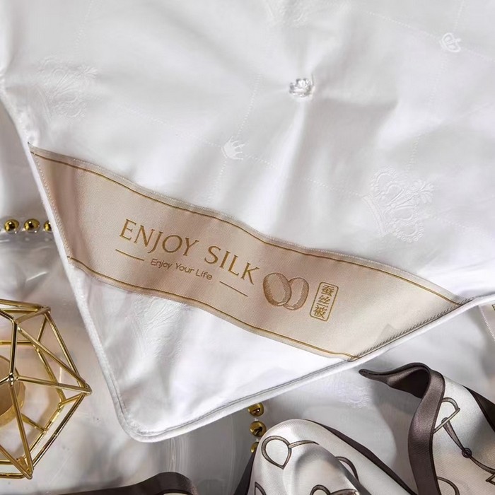 91家纺网 家纺一手货源 找家纺 缦纯家纺 2025新款皇冠桑蚕丝被手工蚕丝被春秋被冬被空调被子母被纯蚕丝被芯 皇冠白色