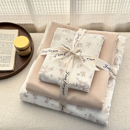 2025新款全棉A类双层纱四件套系列-叠拍 松鼠小姐