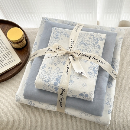 91家纺网 家纺一手货源 找家纺 （总）2025新款全棉A类双层纱四件套系列-叠拍