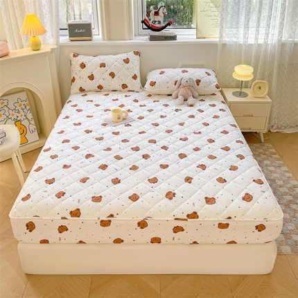 91家纺网 家纺一手货源 找家纺 （总）居眠 2025新款A类亲肤棉抗菌印花夹棉床笠