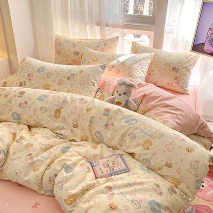 91家纺网 家纺一手货源 找家纺 （总）吉象家纺 2025新款全棉斜纹印花四件套