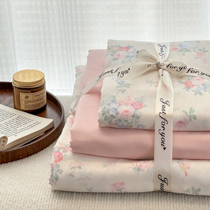 91家纺网 家纺一手货源 找家纺 2025新款全棉A类双层纱四件套系列-叠拍 语薇