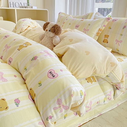 91家纺网 家纺一手货源 找家纺 （总）朵安 2025新款全棉斜纹喷气12868三件套四件套