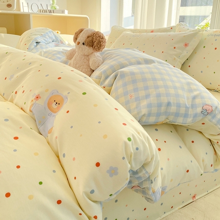 91家纺网 家纺一手货源 找家纺 （总）朵安 2025新款全棉斜纹喷气12868三件套四件套