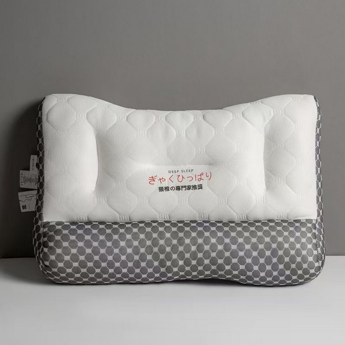 91家纺网 家纺一手货源 找家纺 （总）2025新款日式乳胶反牵引护颈枕枕头枕芯48*74cm