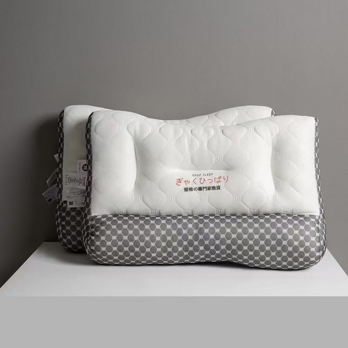 91家纺网 家纺一手货源 找家纺 （总）2025新款日式乳胶反牵引护颈枕枕头枕芯48*74cm