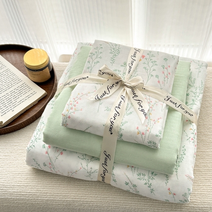 91家纺网 家纺一手货源 找家纺 （总）2025新款全棉A类双层纱四件套系列-叠拍