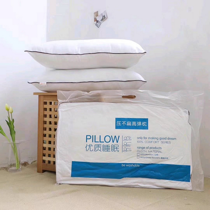 91家纺网 家纺一手货源 找家纺 （总）2025新款白色磨毛压不扁高弹枕  跑量 特惠枕头枕芯