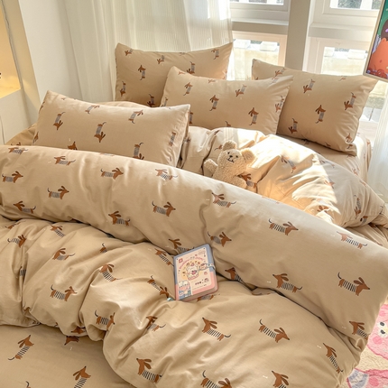 91家纺网 家纺一手货源 找家纺 （总）吉象家纺 2025新款全棉斜纹印花四件套