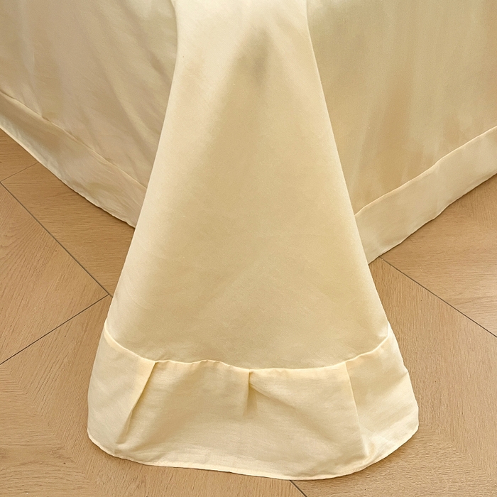 91家纺网 家纺一手货源 找家纺 蓝邻家纺 2025年新款全棉法式清新公主风双层花边四件套系列 初旭