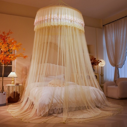 91家纺网 家纺一手货源 找家纺 （总）雪姿家纺 2025新款圆顶公主风落地蚊帐-倾城