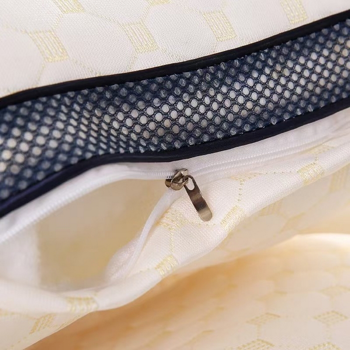 91家纺网 家纺一手货源 找家纺 （总）2025新款三分区针织棉透气水立方分区颗粒按摩枕  枕头枕芯