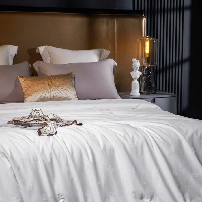 91家纺网 家纺一手货源 找家纺 缦纯家纺 2025新款皇冠桑蚕丝被手工蚕丝被春秋被冬被空调被子母被纯蚕丝被芯 皇冠白色